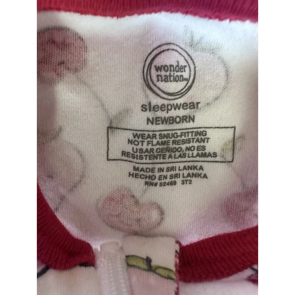 Cherries Strawberries Newborn Sleeper Wonder Nation